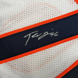Framed Autographed/Signed Teven Jenkins 35x39 Chicago White Jersey BAS COA