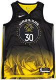 WARRIORS STEPHEN CURRY AUTOGRAPHED NIKE SWINGMAN JERSEY 48 CHEF BECKETT 237091