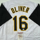Autographed/Signed Al Oliver Pittsburgh Pirates White Jersey JSA COA