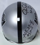 Allen, Biletnikoff, Plunkett Autographed Raiders Speed Mini Helmet w/ SB MVP -
