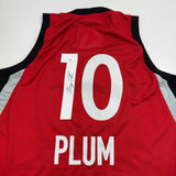 Autographed/Signed Kelsey Plum Las Vegas Red Basketball Jersey JSA COA