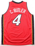 Caron Butler Signed Miami Heat Jersey (Beckett) #10 Overall Pk 2002 Draft/ Guard
