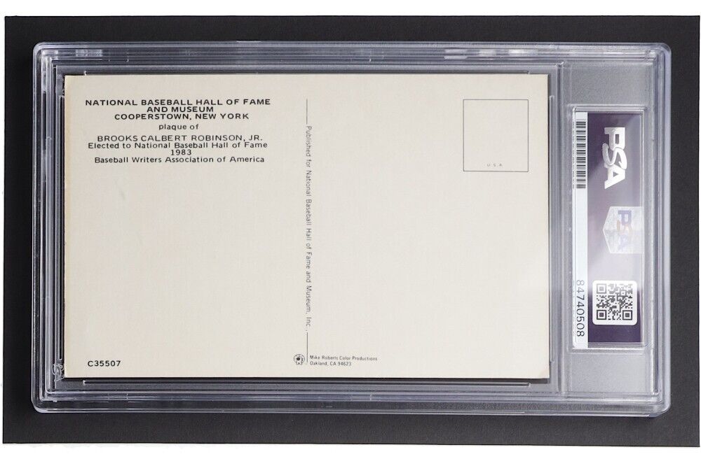 Brooks Robinson Signed Hall of Fame Plaque Card (PSA Encapsulated) Ori ...