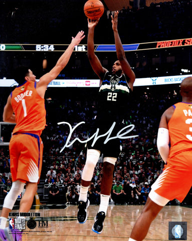 Milw Bucks 2021 NBA Champ KHRIS MIDDLETON Signed 8x10 Photo #4 AUTO