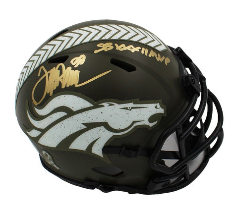 Terrell Davis Signed Denver Broncos Speed STS Mini Helmet with "SB XXXII MVP"