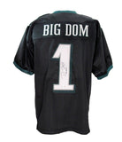 Big Dom DiSandro Signed/Inscribed Custom Football Jersey Eagles Beckett 192786
