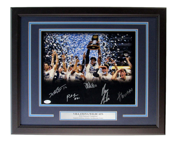2016 Villanova National Champs 11x14 Photo Signed by 5 Framed JSA 203405