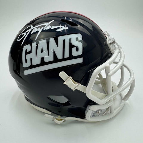 Autographed/Signed Lawrence Taylor New York Giants Retro Mini Helmet BAS COA