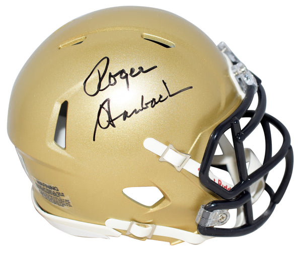 ROGER STAUBACH AUTOGRAPHED NAVY MIDSHIPMEN SPEED MINI HELMET BECKETT