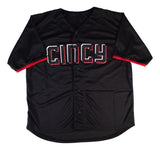 TJ Friedl Cincinnati Signed Black Baseball Jersey BAS