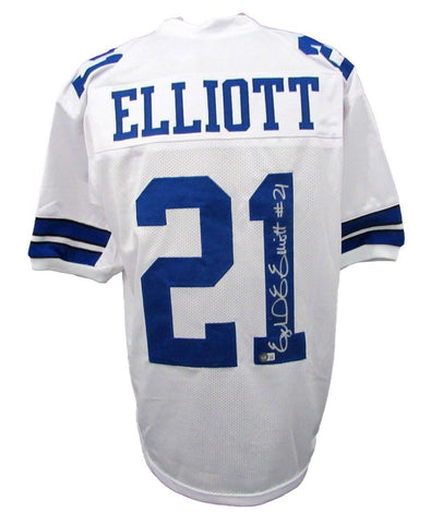 Ezekiel Elliott Autographed Dallas Cowboys Custom Football Jersey Beckett