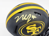 Nick Bosa Signed San Francisco 49ers Eclipse Black Mini Helmet Beckett Wit