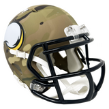 J.J. McCarthy Minnesota Vikings Signed Riddell Camo Mini Helmet BAS Beckett