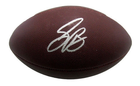 Saquon Barkley Signed Leather Wilson NFL Football Philadelphia Eagles JSA 210033