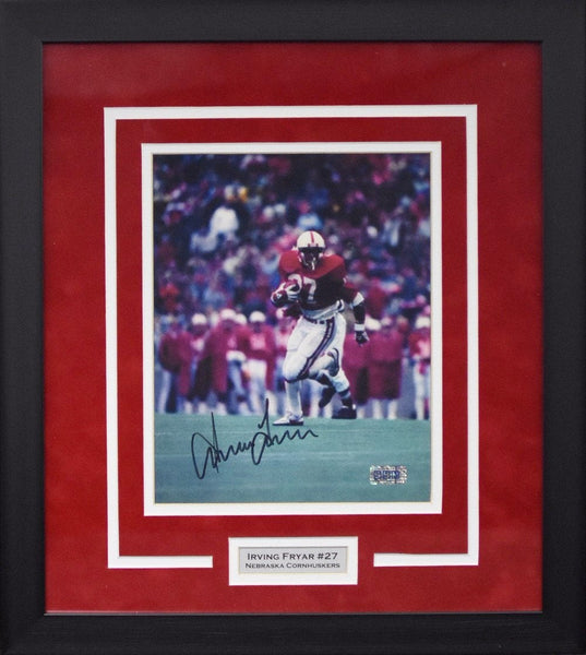 IRVING FRYAR SIGNED NEBRASKA CORNHUSKERS 8x10 FRAMED PHOTO COA