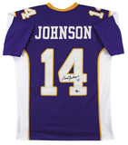 Brad Johnson Authentic Signed Purple Pro Style Jersey BAS Witnessed