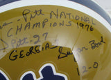 Johnny Majors CHOF Signed/Inscr Full Size Replica Football Helmet Pitt 213074