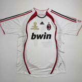 Autographed/Signed Andrea Pirlo AC Milan White Soccer Futbol Jersey Beckett COA