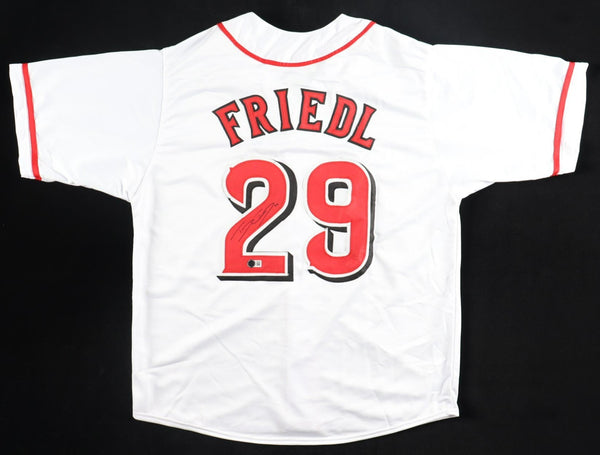 T J Friedl Signed Cincinnati Reds City Connect Style White Jersey (Beckett)