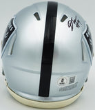 DJ TURNER AUTOGRAPHED LAS VEGAS RAIDERS MINI HELMET JUST WIN BABY BECKETT 236679