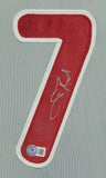 FRAMED PHILADELPHIA PHILLIES SCOTT ROLEN AUTOGRAPHED SIGNED JERSEY BECKETT HOLO