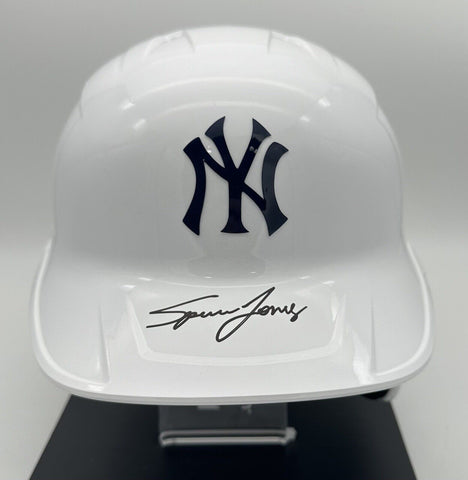 Spencer Jones Signed Yankees Rawlings Mach Pro Full Batting Helmet Auto Fanatics