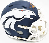 RUSSELL WILSON AUTOGRAPHED BRONCOS AMP BLUE MINI HELMET FANATICS HOLO 227948