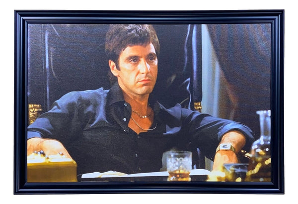 Scarface Tony Montana Framed 22x32 Canvas