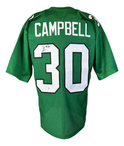 Jihaad Campbell Philadelphia Signed Kelly Green Football Jersey BAS