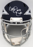 EZEKIEL ELLIOTT AUTOGRAPHED COWBOYS AMP BLUE FULL SIZE HELMET BECKETT QR 203006