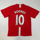 Autographed/Signed Wayne Rooney Manchester United Red 2008 Jersey BAS COA