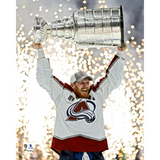 Gabriel Landeskog Signed Avalanche Logo Puck Inscribed "2022 SC Champs" Fanatics