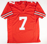 Ted Ginn Jr Signed Ohio State Buckeyes Jersey (Beckett) 2007 1st Round Pick / WR