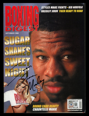 Sugar Shane Mosley Autographed Boxing Digest Magazine Beckett BAS QR #BK08812