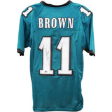 AJ Brown Autographed/Signed Pro Style Green Jersey Beckett 36847