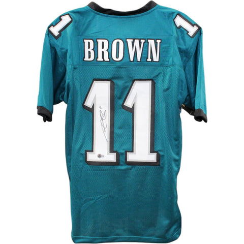 AJ Brown Autographed/Signed Pro Style Green Jersey Beckett 36847