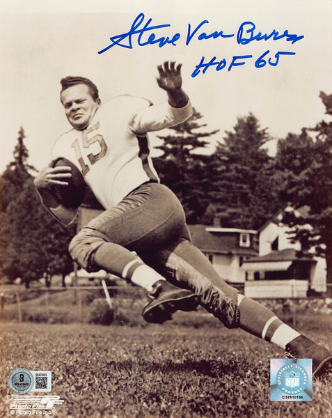 Eagles Steve Van Buren "HOF 65" Authentic Signed 8x10 Vertical Photo BAS