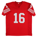Joe Montana Authentic Signed Red Pro Style Jersey Autographed JSA or BAS
