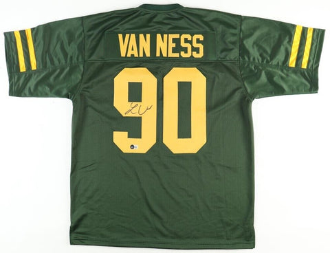Lukas Van Ness Signed Green Bay Packers Color Rush Jersey (Beckett) Linebacker