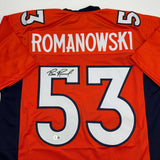 Autographed/Signed Bill Romanowski Denver Orange Football Jersey Beckett BAS COA