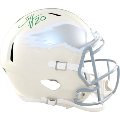 Brian Dawkins Signed Philadelphia Eagles Helmet F/S Replica Retro BAS 58613
