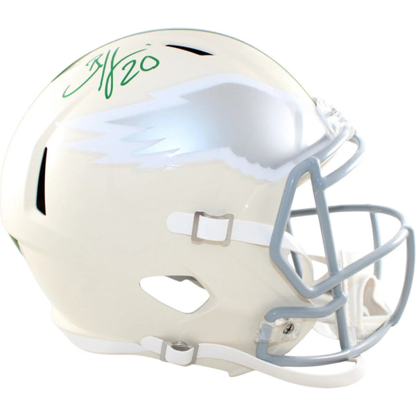 Brian Dawkins Signed Philadelphia Eagles Helmet F/S Replica Retro BAS 58613