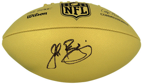 John Riggins Signed Wilson Duke Gold NFL Full Size Replica Football - (SS COA)