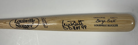 GEORGE BRETT Signed Louisville Slugger Game Model Blonde Bat w/ HOF AUTO - BAS