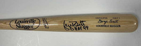 GEORGE BRETT Signed Louisville Slugger Game Model Blonde Bat w/ HOF AUTO - BAS