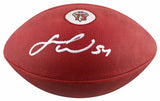 49ers Fred Warner Signed "The Duke" 75th Anniversary Football W/ Case BAS Wit