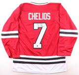 Chris Chelios Signed Chicago Blackhawks Red Captain's Jersey (Wilder) Defenseman