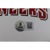 Mike Alstott Autographed Tampa Bay Buccaneers Logo Football Insc. Beckett 49094