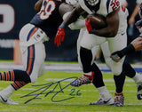 Lamar Miller Signed Houston Texans 8x10 Against Bears Photo- JSA W Auth *Blue