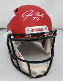 Badgers JOE THOMAS Signed Full Size Replica AMP Speed Helmet AUTO - JSA